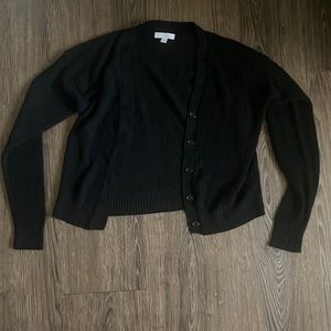 Black Knit Cover Up Sweater